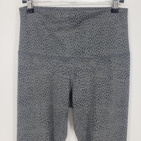 Lululemon Wunder Under Cropped Leggings 6 Luon Roll Down Dottie Dash Slate Gray - Picture 6 of 10